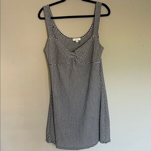 Topshop Black and White CottageCore Flirty Mini Dress